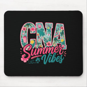 Tapis De Souris Infirmière Cna ambiance estivale florale plage haw