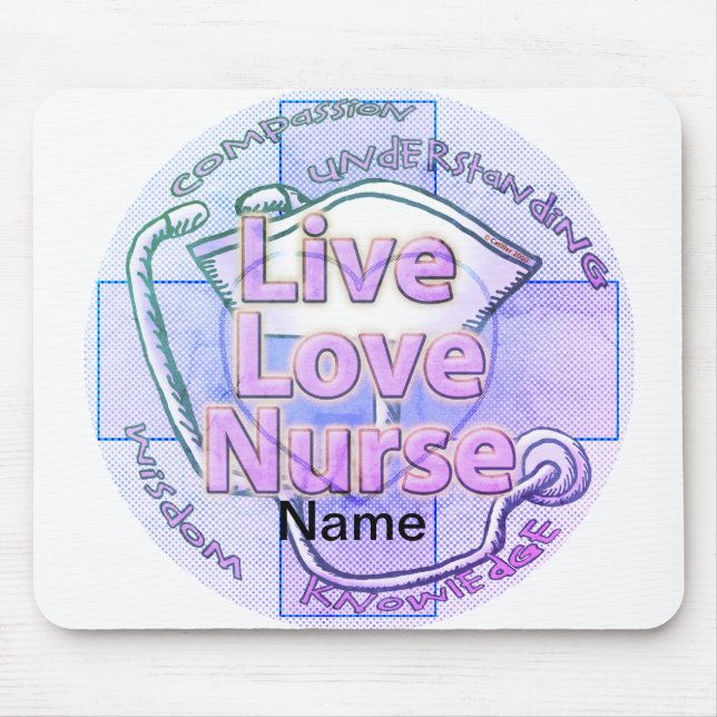 Tapis De Souris Infirmière d'amour Blue live (Devant)