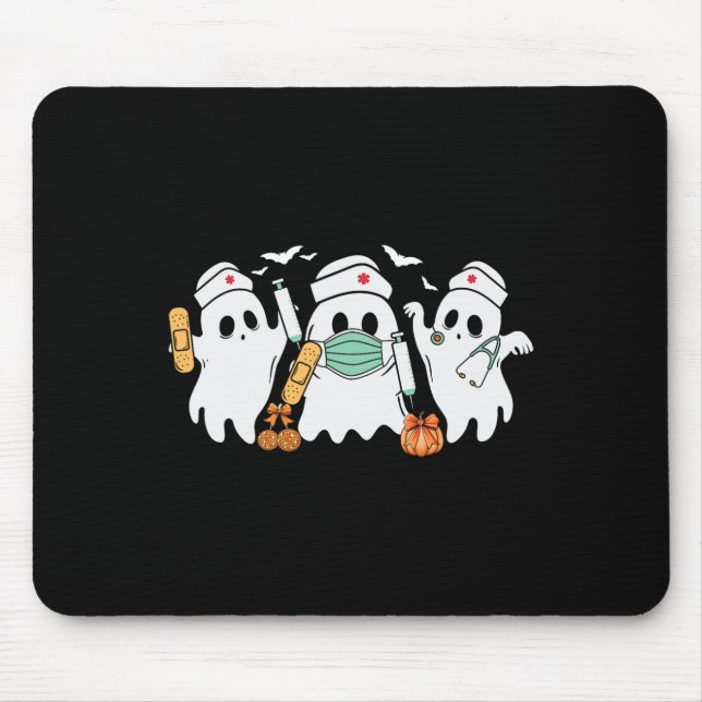 Tapis De Souris Infirmière d'Halloween Infirmière fantôme Infirmiè (Devant)