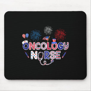 Tapis De Souris Infirmière en oncologie 4 juillet Infirmière améri