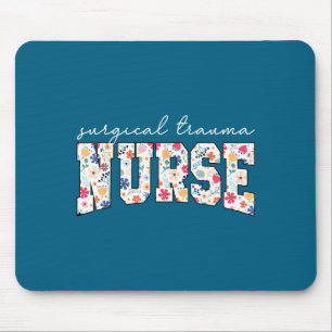 Tapis De Souris Infirmière en traumatologie chirurgicale florale e