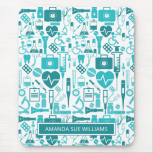 Tapis De Souris Infirmière / Étudiant Médicale - Ajouter Votre Nom