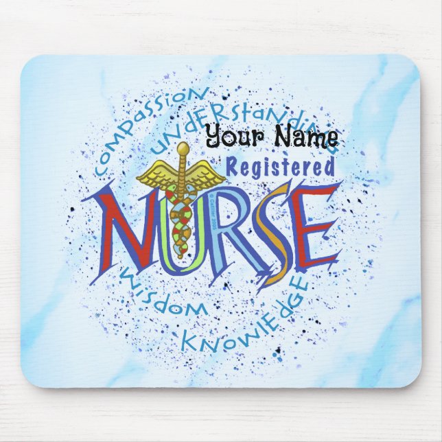 Tapis De Souris Infirmière inscrite Motto (Devant)