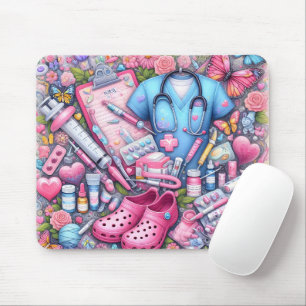 Tapis De Souris Infirmière mignonne/drôle RN