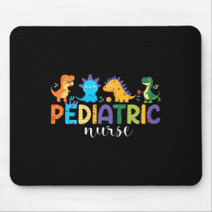 Tapis De Souris Infirmière pédiatrique Peds Infirmière Dinosaure A