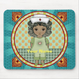 Tapis De Souris Infirmière petite fille noire