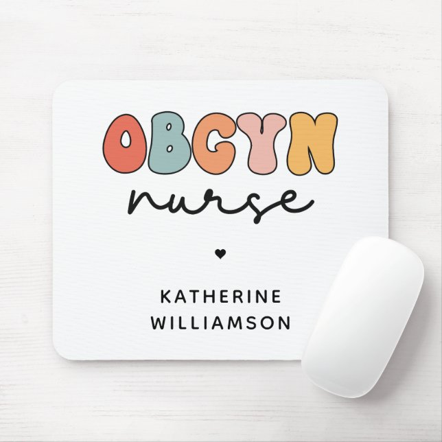 Tapis De Souris Infirmière Retro OBGYN personnalisée (Avec souris)