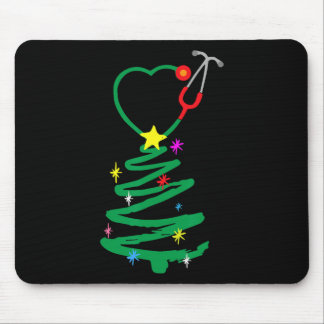 Tapis De Souris Infirmière sapin de Noël Stethoscope Infirmières X