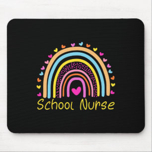 Tapis De Souris Infirmière scolaire bohème arc-en-ciel journée de