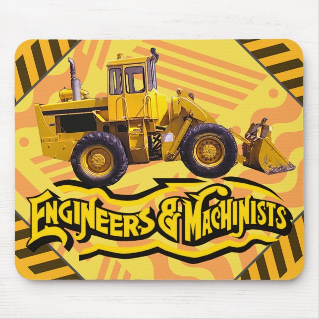 Tapis De Souris Ingénieurs et Machinistes personnalisés Constructi (Devant)