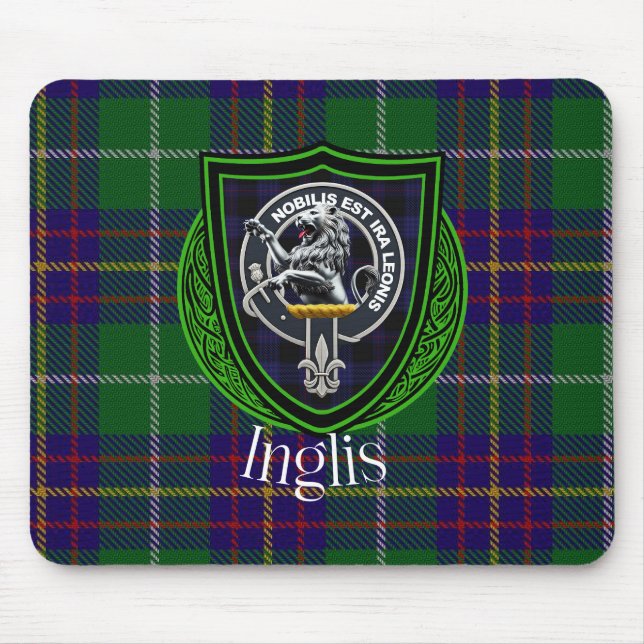 Tapis De Souris Inglis Scottish Clan Tartan and Crest  (Devant)