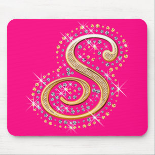 Tapis De Souris Initiale d'or "S" Mousepad