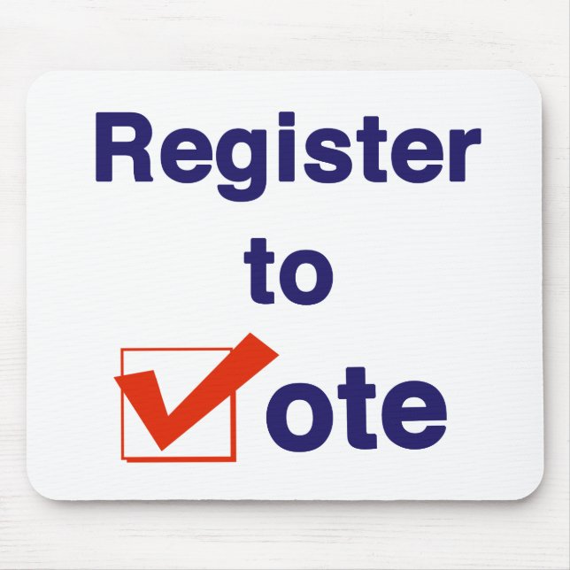 Tapis De Souris Inscrivez-Vous Au Vote 2026 (Devant)