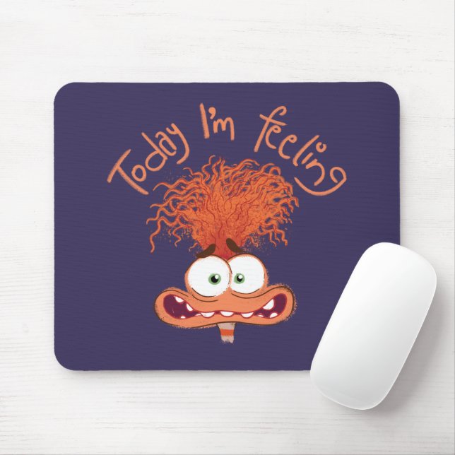 Tapis De Souris Inside Out 2 Aujourd’hui je ressens de l’anxiété G (Avec souris)