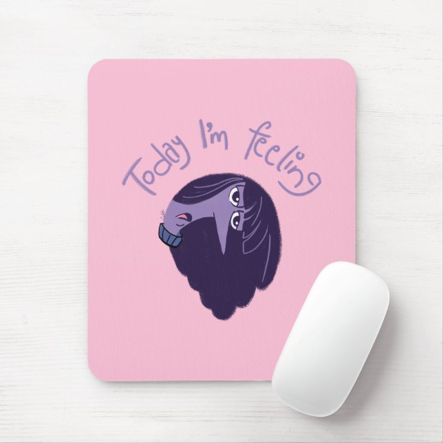 Tapis De Souris Inside Out 2 Aujourd’hui je ressens Ennui Graphic (Avec souris)