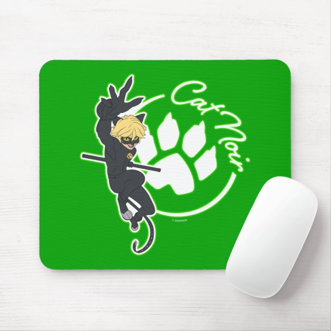 Tapis De Souris Insigne Cat Noir (Avec souris)
