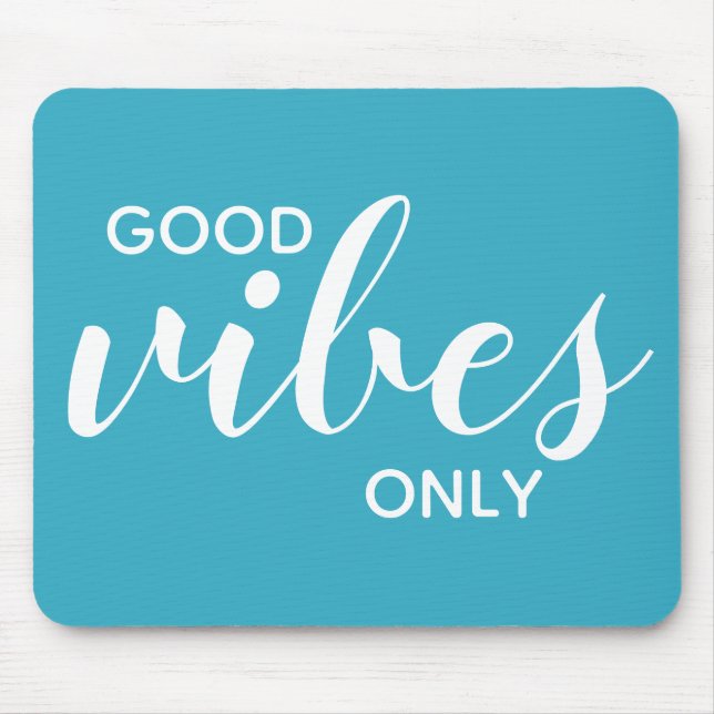 Tapis De Souris Inspiration de devis Good Vibes uniquement Typogra (Devant)