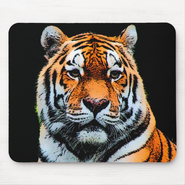 Tapis De Souris Inspiration des yeux de tigre (Devant)