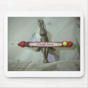 Tapis De Souris Inspirational Rabbit : Always Love Sign Art Print
