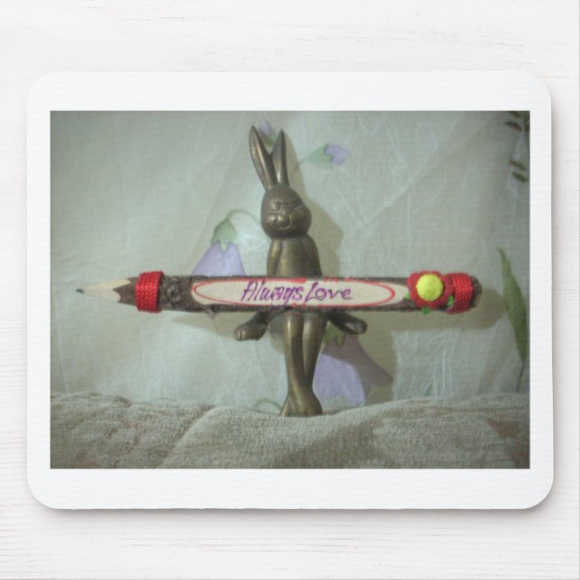 Tapis De Souris Inspirational Rabbit : Always Love Sign Art Print (Devant)