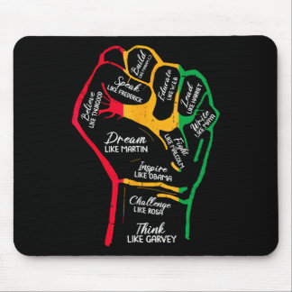 Tapis De Souris Inspiring Black Leaders Power Fist Hand Black Hist