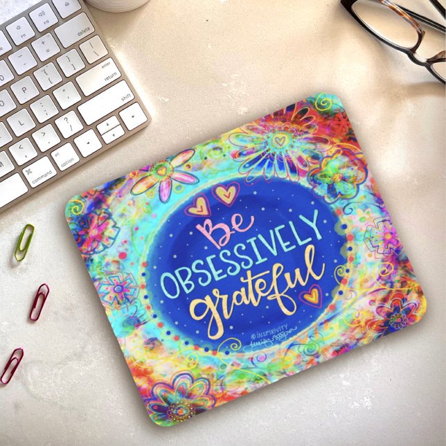Tapis De Souris Inspirivité "Obsessivement Graterful" Pad de souri (Créateur téléchargé)