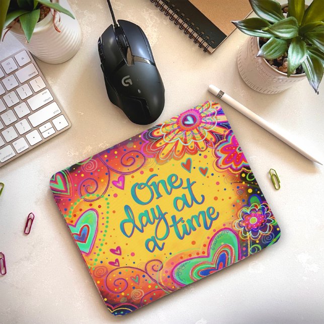Tapis De Souris Inspirivité Un jour à la fois Citation Pad souris (Créateur téléchargé)