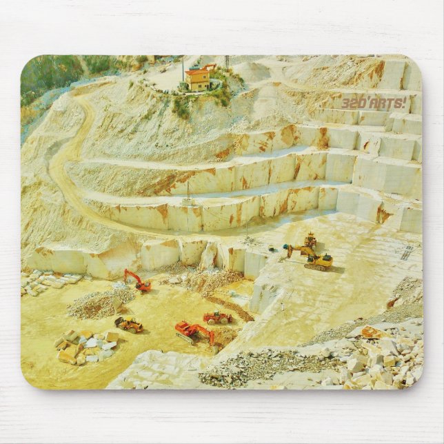 Tapis De Souris Installations de carrière de marbre de Cararra (Devant)