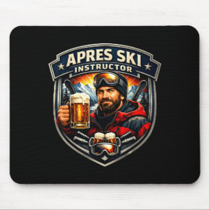 Tapis De Souris instructeur d'après-ski professeur de ski drôle ho