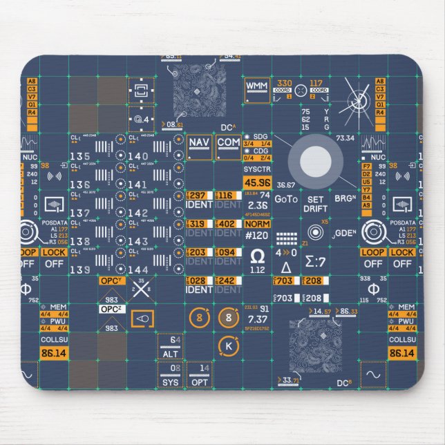 Tapis De Souris Interface utilisateur futuriste (Devant)
