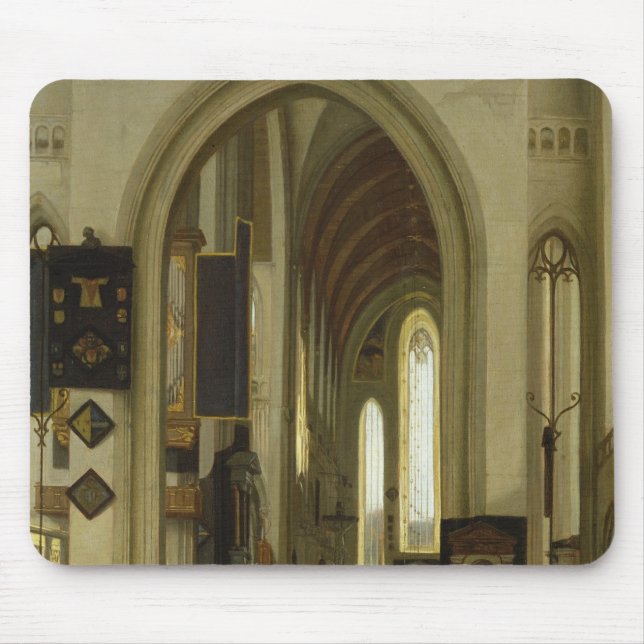 Tapis De Souris Intérieur d'une église avec des figures, 1685 (Devant)