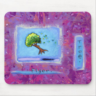 Tapis De Souris Intitulé : Art minuscule #597 - arbre. Insecte.