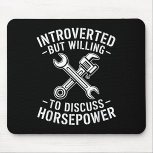 Tapis De Souris Introvert Horsepower Cote Humour mécanique de clé