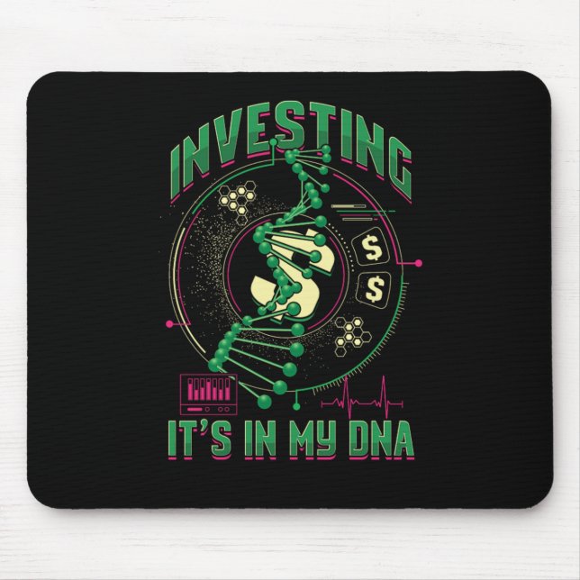 Tapis De Souris Investir Son ADN Mon argent Stocks Investisseurs C (Devant)