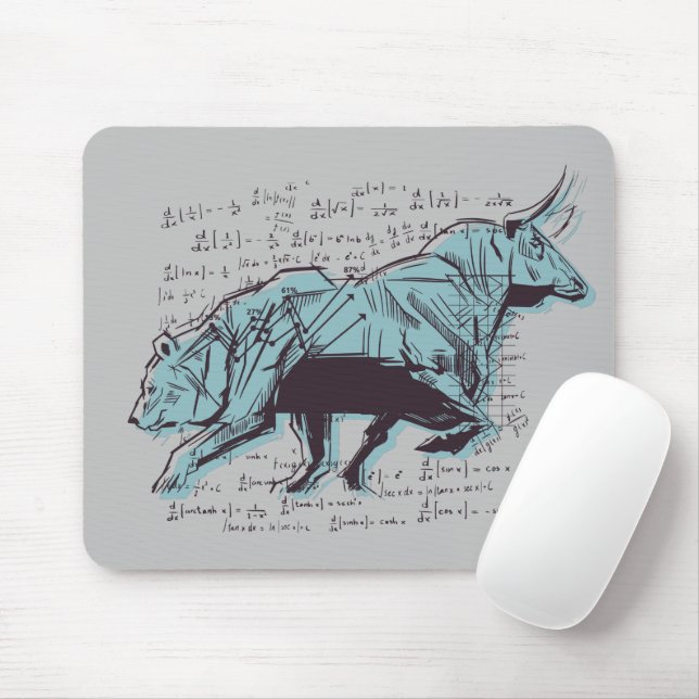 Tapis De Souris Investisseur Bull et ours Stock Trading (Avec souris)