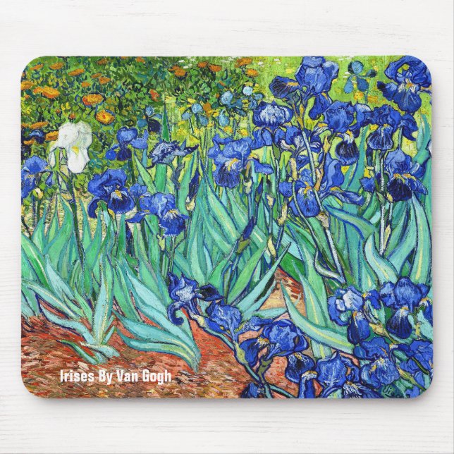 Tapis De Souris Iris par Vincent van Gogh (Devant)