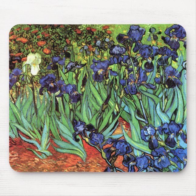 Tapis De Souris Irises par Van Gogh Art (Devant)