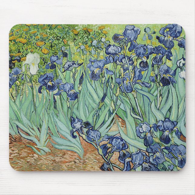 Tapis De Souris Irises par Vincent van Gogh (Devant)