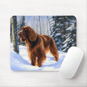 Tapis De Souris Irish Setter Let It Neige Christmas