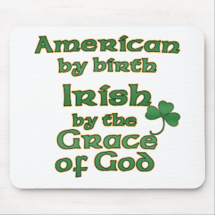 Tapis De Souris Irlandais-Américain Plaisanterie Mousepads