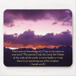 Tapis De Souris Isaïe 40:28 Sierra Sunset