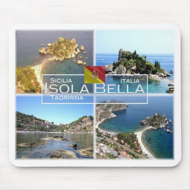 Tapis De Souris IT Italie - Sicilia - Taormina - Isola Bella - (Devant)