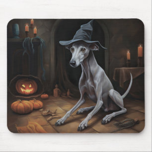 Tapis De Souris Italien Greyhound Citrouille Halloween effrayant