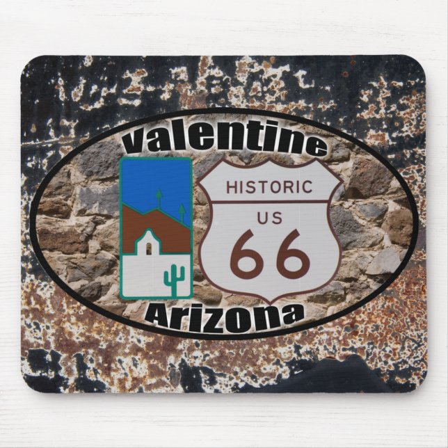 Tapis De Souris Itinéraire historique 66 Valentine, Arizona des (Devant)