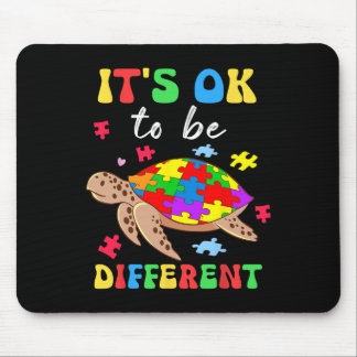 Tapis De Souris Its Different Turtle Puzzle Heart Autism Awareness