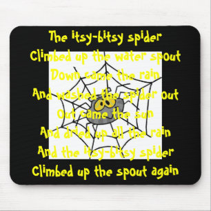 Tapis De Souris Itsy-Bitsy Spider, Pad de souris pour enfants