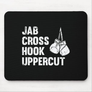 Tapis De Souris Jab Cross Hook Uppercut Boxing technique de combat