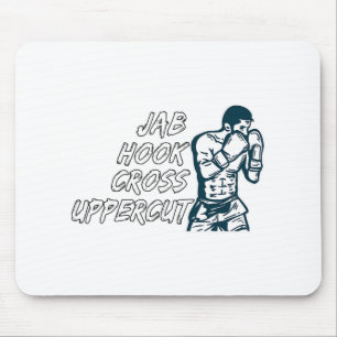 Tapis De Souris Jab Hook Cross Uppercut Boxe Pour Boxeurs Hommes G