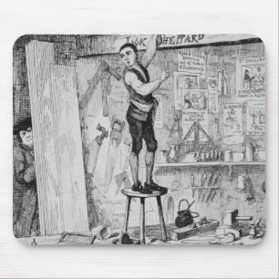 Tapis De Souris Jack découpe son nom sur un faisceau dans le