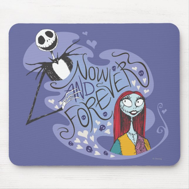 Tapis De Souris Jack et Sally - maintenant et pour toujours (Devant)